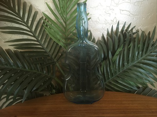 Vintage blue glass - blue,